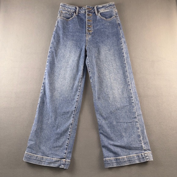 Altar'd State Denim - Altar'd State Wide Leg Jean Women 29 Blue High Rise Button Fly DP593 Medium Wash